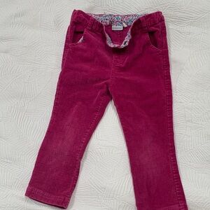 JoJo Maman Bebe Magenta Kids Corduroy Pants